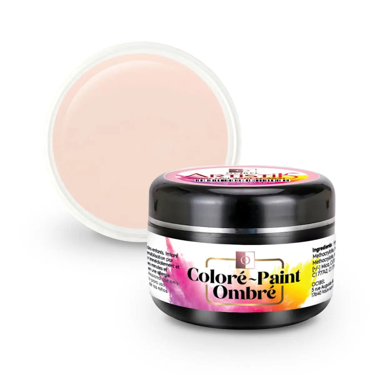 ArtistiK Color Gel 3en1 (couleur, ombré, paint) SANS HEMA / DI-HEMA UV / LED N°3637 - 5g OCIBEL