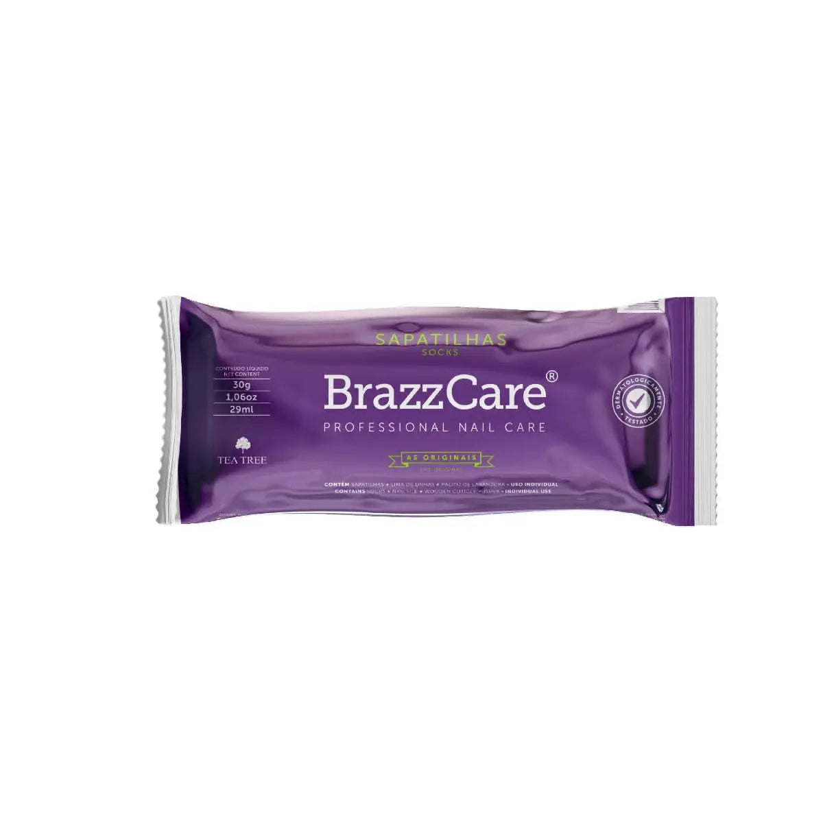 BrazzCare BalbCare Socks Chaussette Pédicure Brésilienne inclus 1 Lime et Bâtonnet OCIBEL