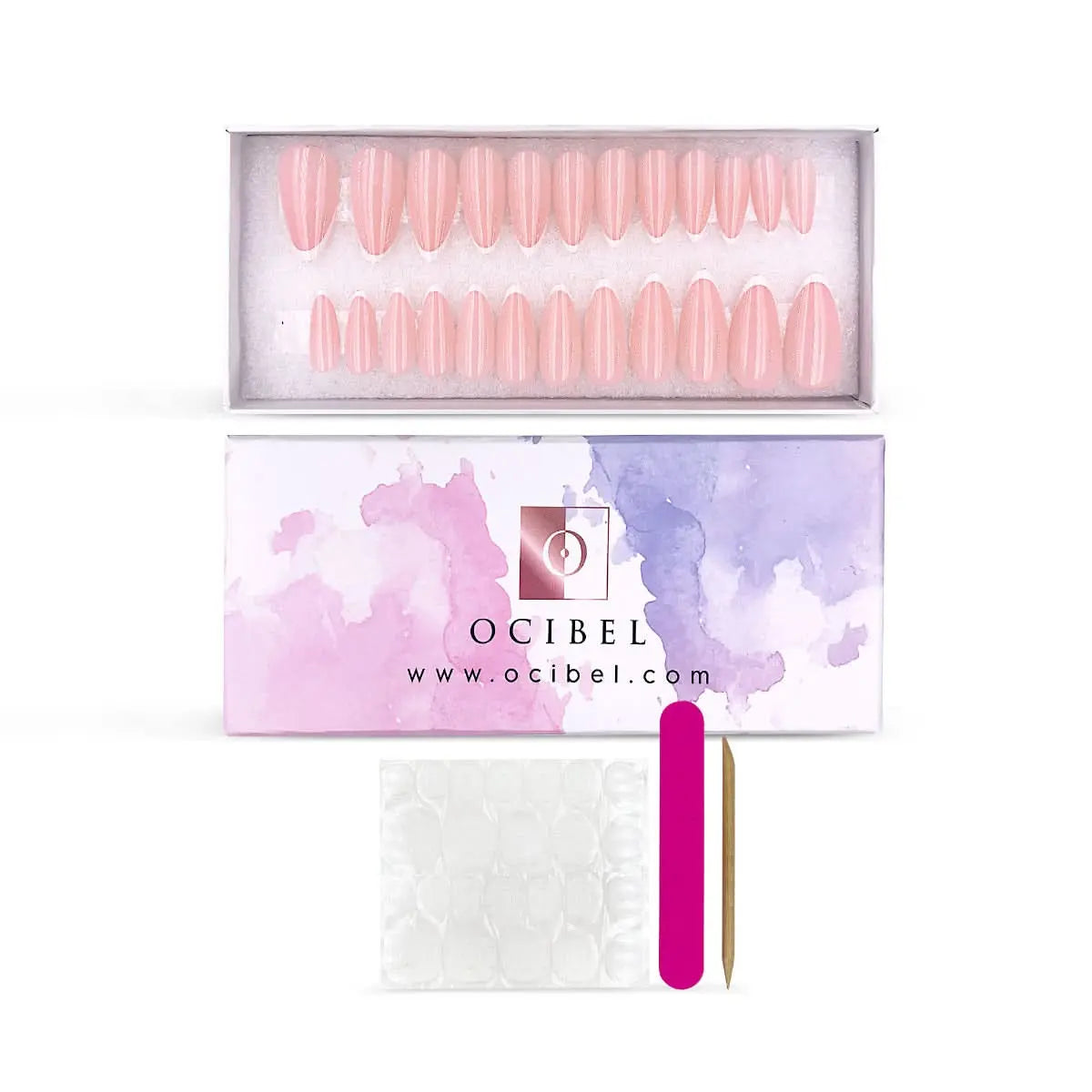 Press On Nails Faux Ongles Réutilisables - Medium Amande French OCIBEL