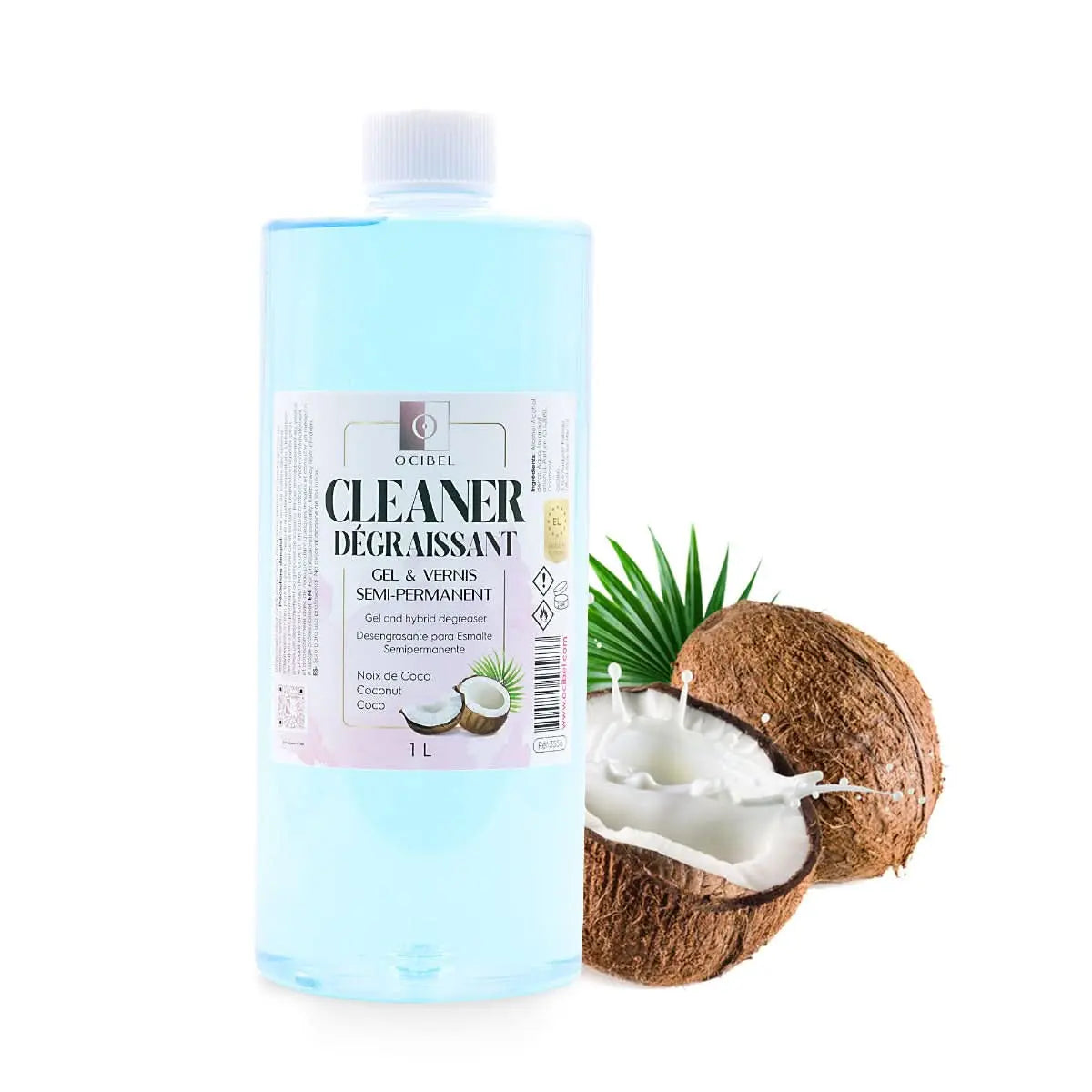 Cleaner Dégraissant pour Gel et Vernis Semi-Permanent Parfum Noix de Coco - 1000 ml (1L) OCIBEL