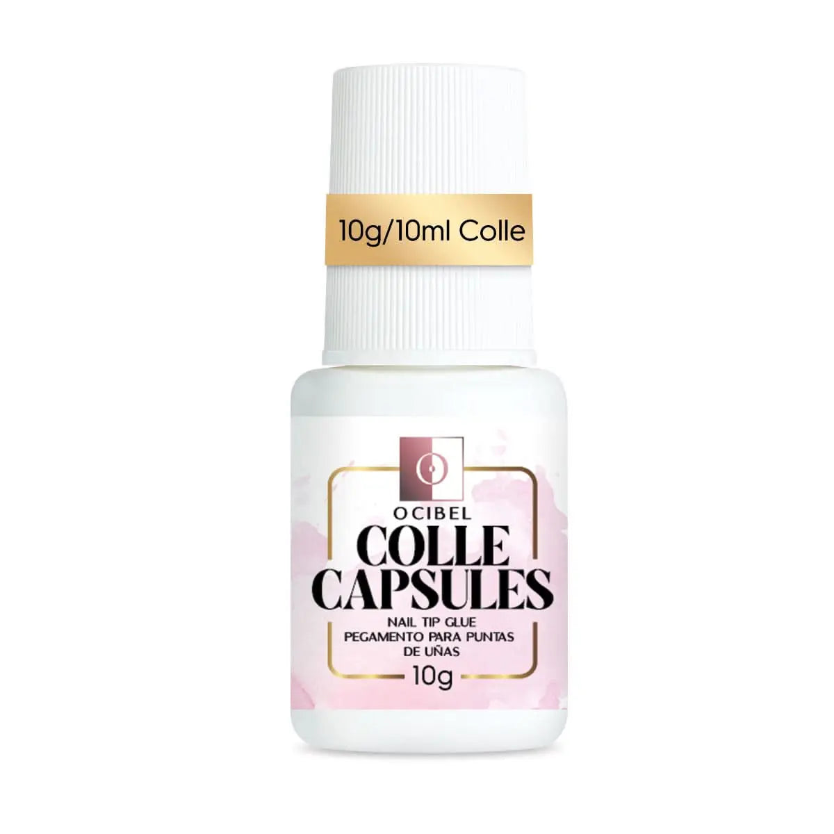 Colle Extra Forte pour Faux Ongles 10g (10ml) - Pinceau applicateur pour Capsules en Gel, Plastique, Acrylique et Strass OCIBEL