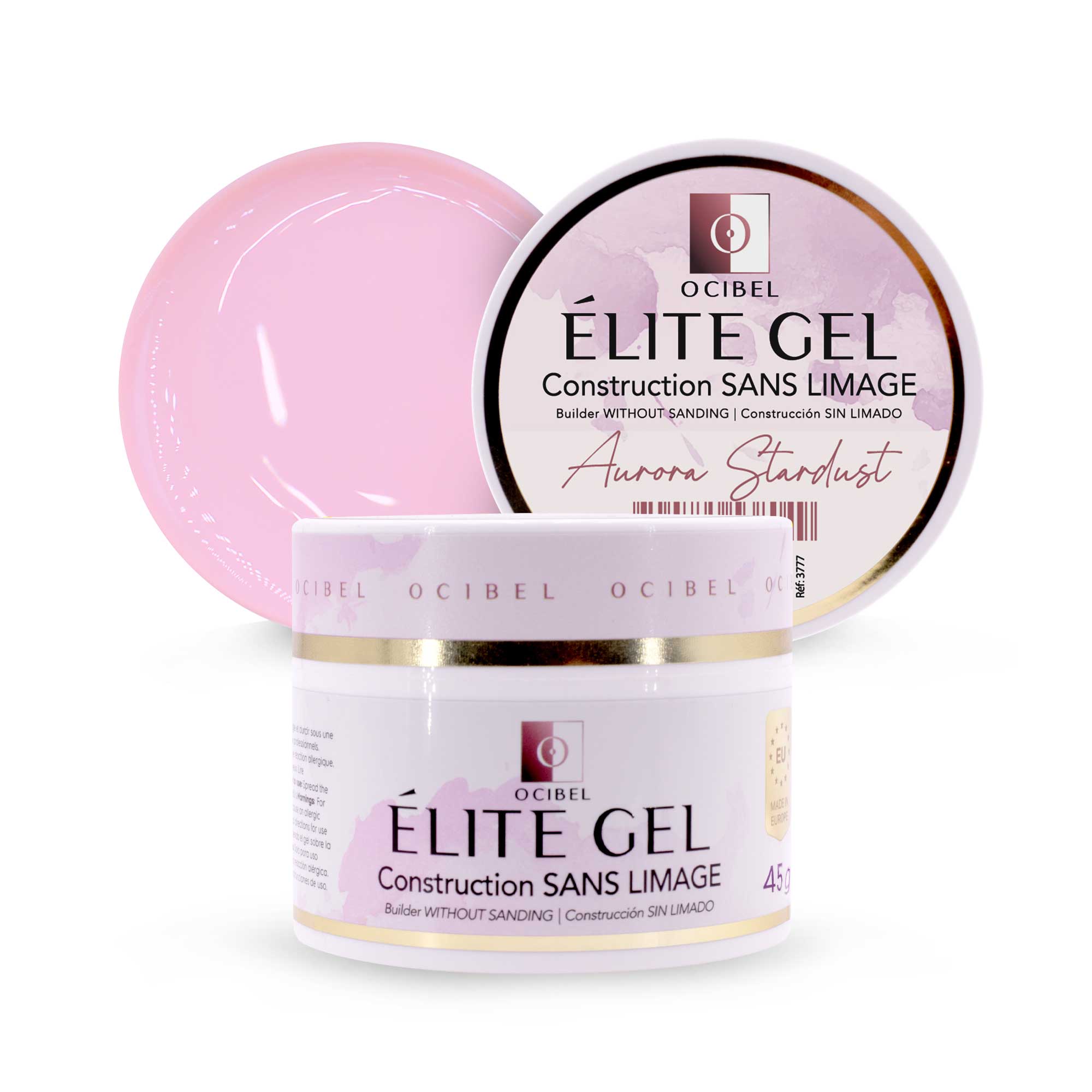 Élite Gel Construction SANS LIMAGE 45g - SANS TPO & HEMA - Aurora Stardust OCIBEL