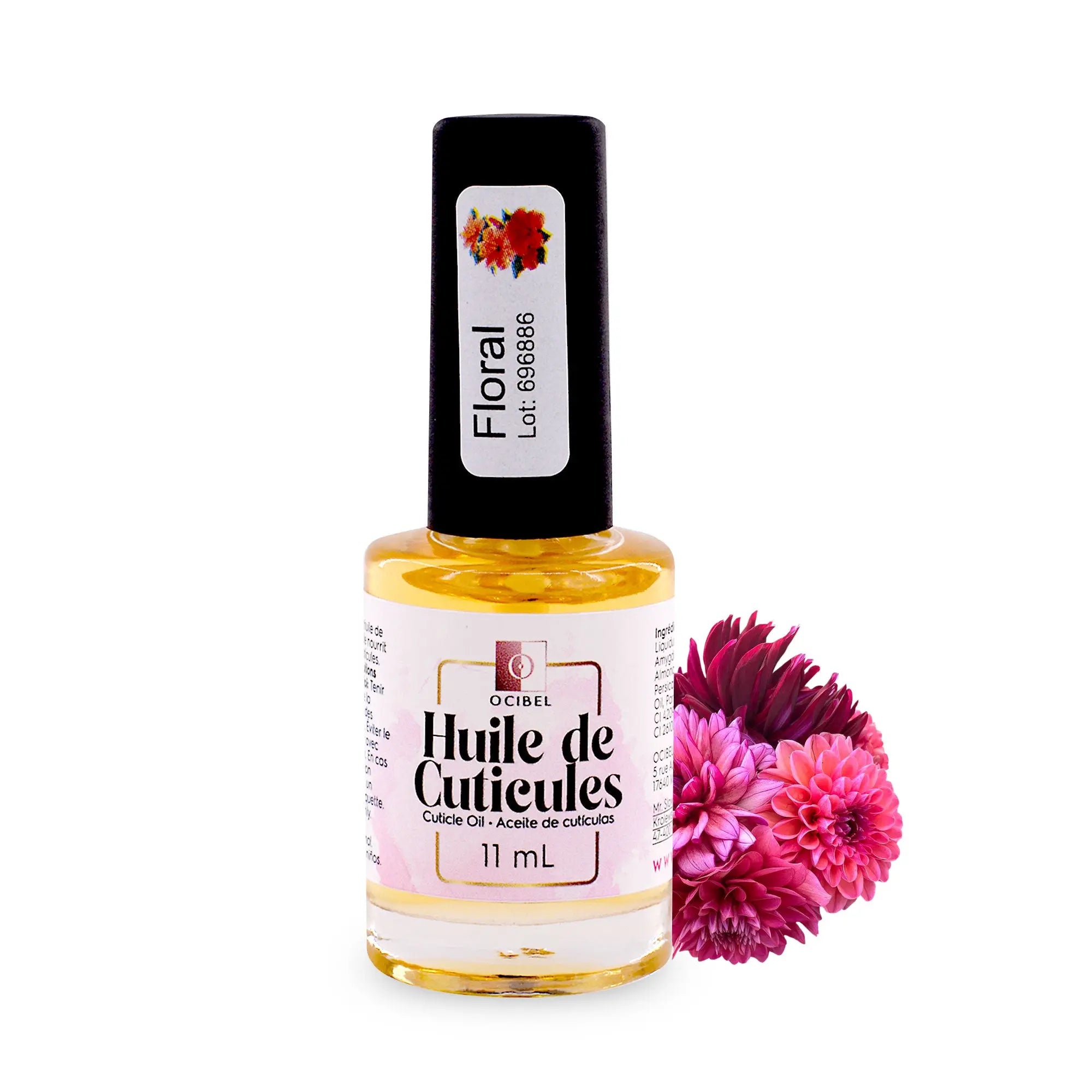 Huile cuticules Floral 11ml – Soin ongles parfumé OCIBEL