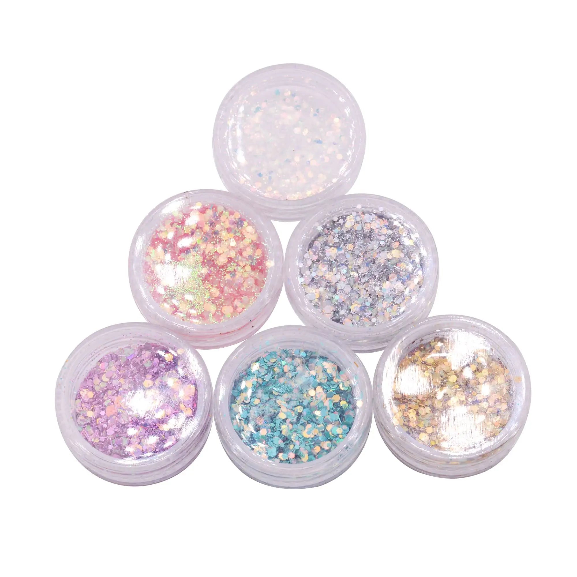 Lot de 6 Pots de Paillettes Glitter OCIBEL