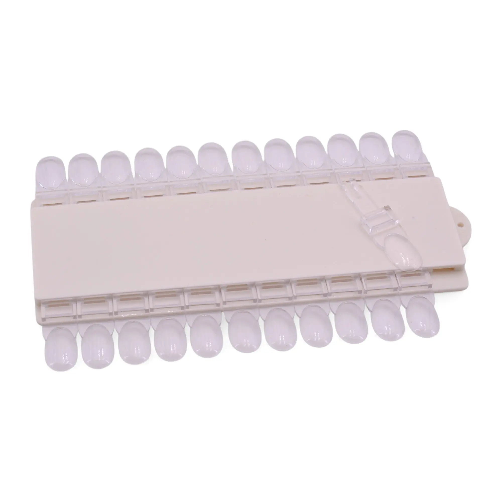 Nuancier Transparent 24 Ongles Détachables Fond Blanc Couleurs VSP OCIBEL