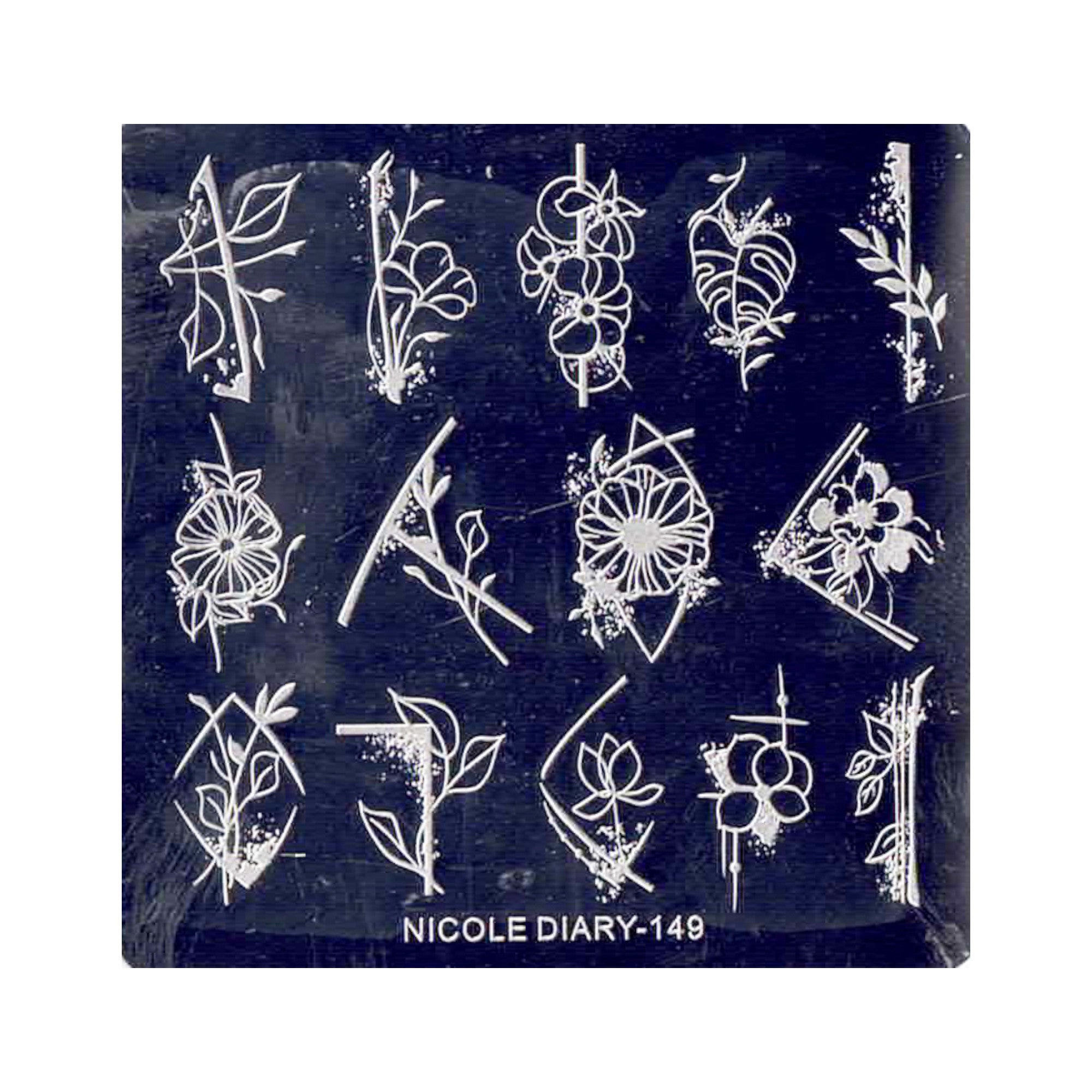 Plaque de Stamping pour Ongles Thème : Fleur OCIBEL