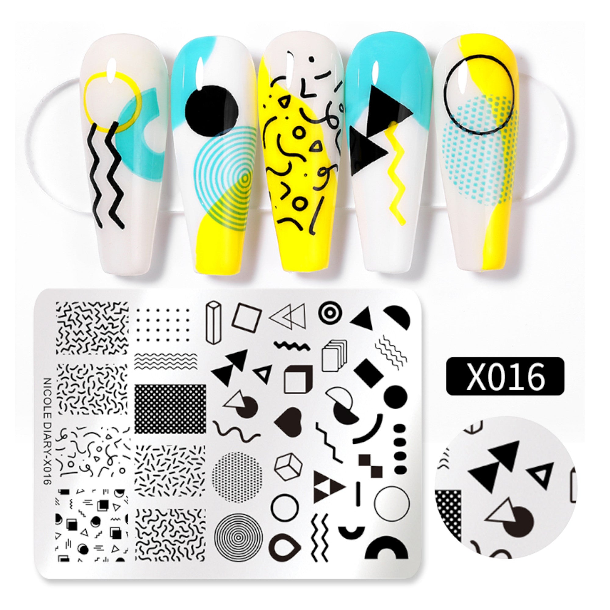 Plaque de Stamping pour Ongles Thème : Motif Nature OCIBEL