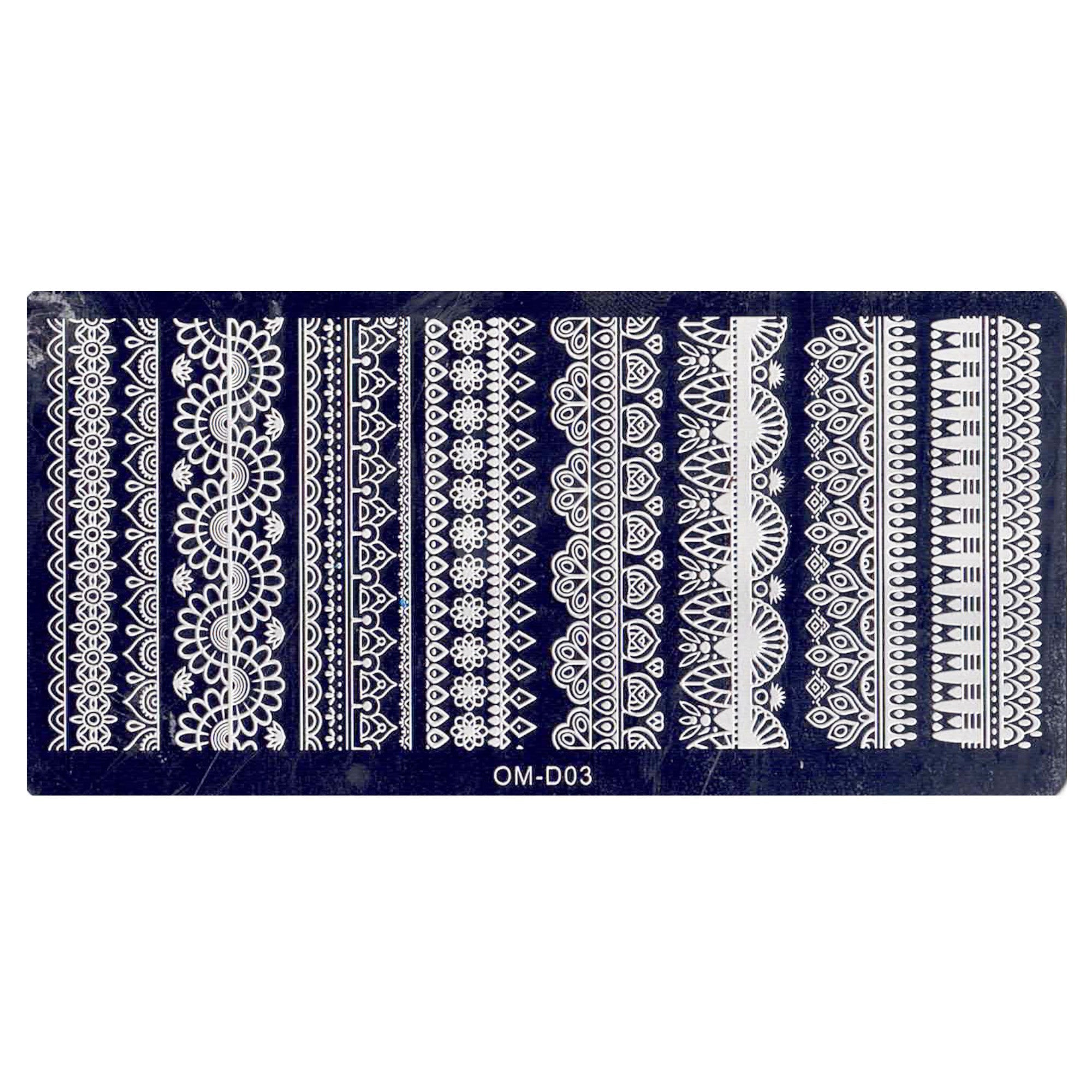 Plaque de Stamping pour Ongles Thème : Motif OCIBEL