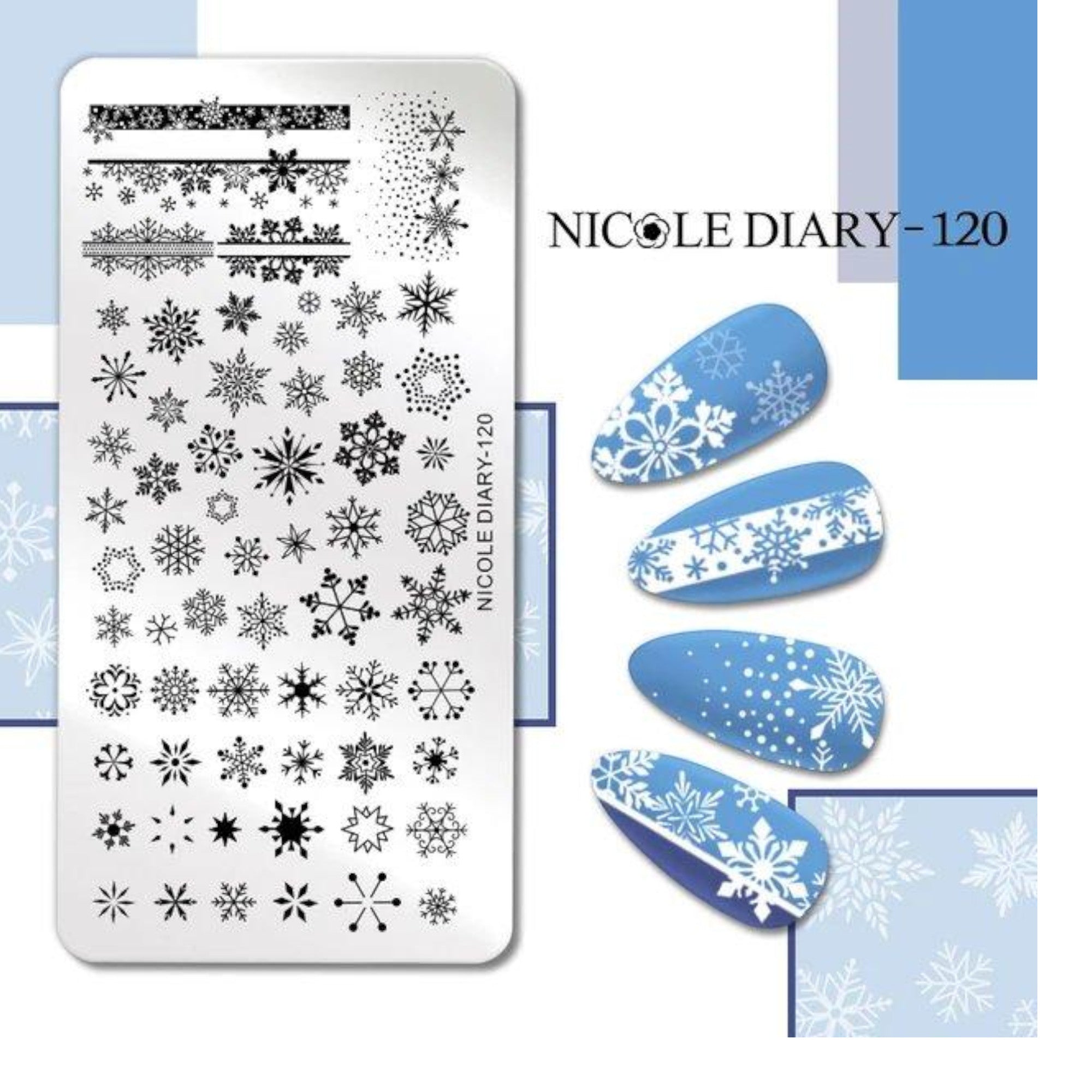 Plaque de Stamping pour Ongles Thème : Noel OCIBEL