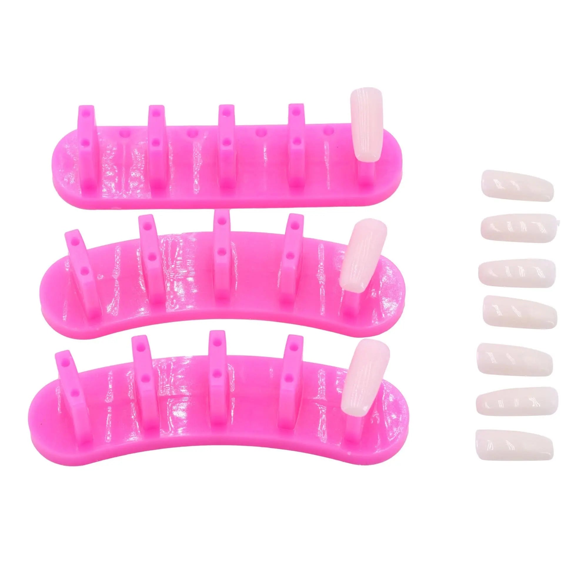 Support d’entraînement faux ongles 2 Rangées curvées, 1 rangée droite OCIBEL