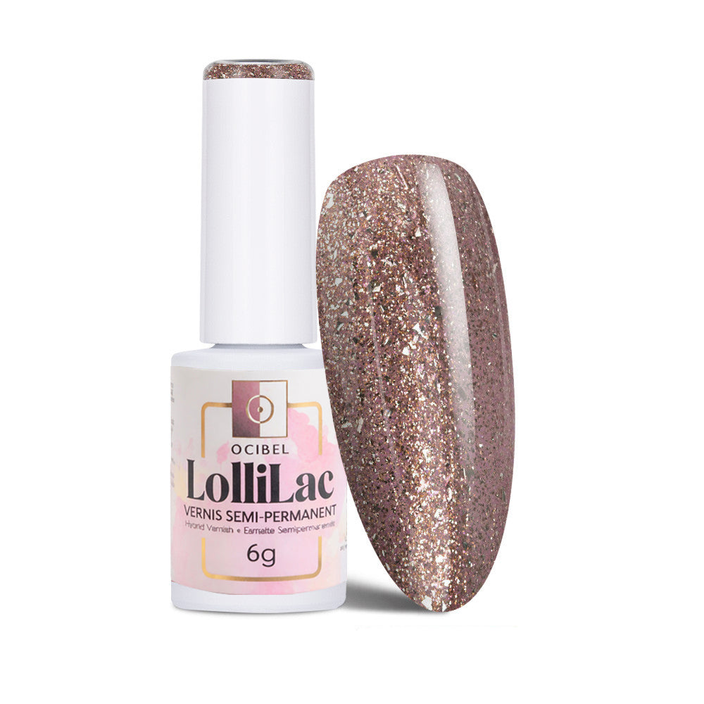 Vernis Semi Permanent UV / LED - Rose Gold Flash 6g OCIBEL